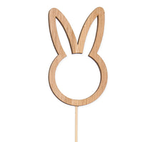 Packung mit 8 Holzdübeln ''Hase'' natur 8,5cm