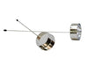 Tealight holders on plug 10 pieces 20cm/42mm silver