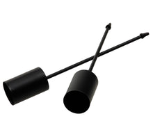 pb. 4 thin candle holders/pick black Ø 2.5 cm/12 cm
