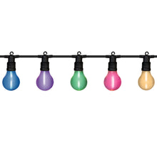 Partylights 10 led multi filament 6x7cm 10m/3m aanloopsnoer