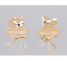 Wooden fox plug 12 pieces 2 ass