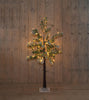 DENNENBOOM MET SNEEUW 80LED CLASSIC WARM IP44 TRAFO 150 CM BRUIN