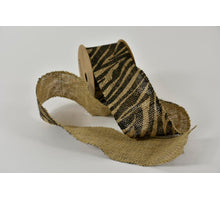 Jute lint met zebra print 5 meter