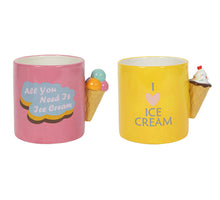 Mok tekst en ijsjes oor 13x10x10.4cm 500ml 2 assortie