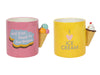 Mok tekst en ijsjes oor 13x10x10.4cm 500ml