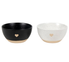 Schaal hart speckle Ø10x4,9cm 200ml 2 assortie