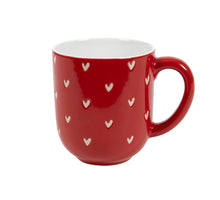 Mok all over hart rood/wit Ø8.9x10.4cm 400ml