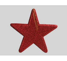 pb. Glitterstar red 25x25 cm