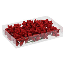 PET 18x6 glitterstars/wire red 40 mm