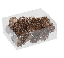 PET 24 glitter cones/loose champagne 4,5cm