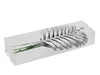 PET 8 glitter palm leaves/wire silver 16 cm