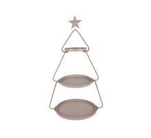 Etagere ster metaal 3-laags Ø35x55cm grijs