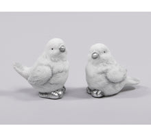 Witte vogel terracotta 7cm 2ass