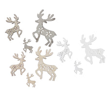 cb. 15 wooden deers/loose 3ass natural/grey/white 3/5/7cm