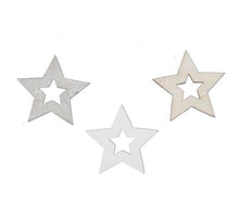 pb. 60 wooden stars/loose white/natural/grey 3 cm