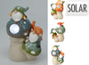 GNOME POLYESTER OP PADDENSTOEL 15x9,2x18,8CM 3 ASSORTIE