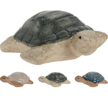 SCHILDPAD PORSELEIN 13,5X11,5X5CM 3 ASSORTIE
