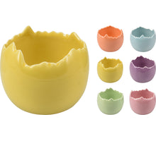 BROKEN EGG POT GLAZED D10 H8CM 6 ASSORTED COLORS