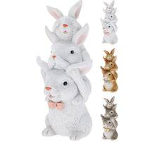 RABBIT 3 HEAR SEE SPEAK SILENTLY D6 H13CM POLYESTER 3 ASSORTED