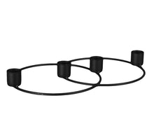 pc. 1 metal candle holder (4) black 17x15.5x3 cm