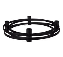 pc. 1 metal candle holder (4) black Ø25x6cm