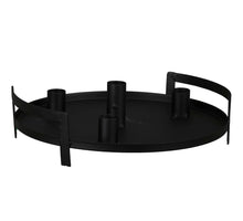 pc. 1 metal candle holder (4) black Ø 25x6 cm