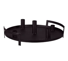 pc. 1 metal candle holder (4) black Ø 30x10 cm