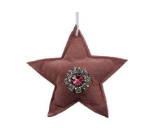 pb. 4 fabric stars/hanging pink 11 cm