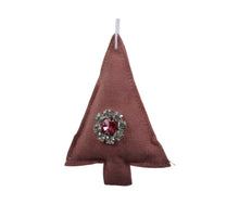 pb. 4 fabric trees/hanging pink 8,5x13 cm