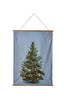 B.O. FLUWEEL DOEK KERSTBOOM 90x120CM MET 20LED WERKT OP 2xAA