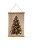 B.O. FLUWEEL POSTER KERSTBOOM ROZE DECO 52X70CM / 15LED WARM 2XAA