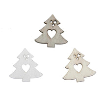 pm. 60 wooden trees 3 ass. natural/grey/white 3 cm