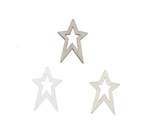pb. 60 wooden stars 3 ass. white/natural/grey 3 cm