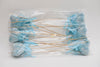Pack of 12 Hearts 12cm blue on 50cm stick with ribbon