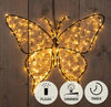 VLINDER METAAL 400LED FLASH IP44 TRAFO MET TIMER EN DIMMER 32CM  CLASSIC WARM