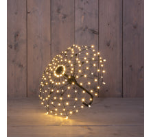 PARAPLU 160LED FLASH 55X46CM /IP44 TRAFO MET TIMER EN DIMMER CLASSIC WARM