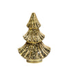 KERSTBOOMPJE GLAS 10LED 3XAAA BATTERIJ MET TIMER 15.5X9.5XH24CM METALLIC GOUD