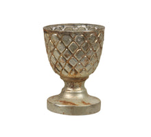 pc. 1 t-light holder/foot brown Ø 10x13 cm Glass