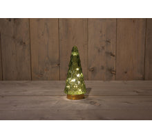 B.O. GLAZEN BOOM GROEN 10L MET GOUDEN VOET 10.5X24.5CM 3XAAA
