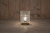 BO GLASS LAMP CLEAR WITH GOLDEN BASE 12X17.5CM - 2XAAA