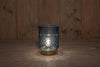 BO GLASS LAMP BLUE WITH GOLDEN BASE 12X17.5CM - 2XAAA