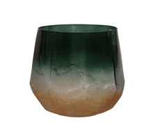pc. 1 glass vase green Ø17x15cm