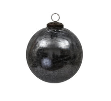 pc. 1 glass ball 'crackled' gray Ø5cm