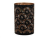 pc. 1 metal candleholder ''fan'' black/gold Ø10x15.5cm