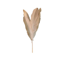 pb. 12 goose feathers/stick gold 58cm