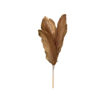 pb. 12 goose feathers/stick mustard gold 58cm