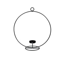 pc. 1 metal t-light holder black 33cm