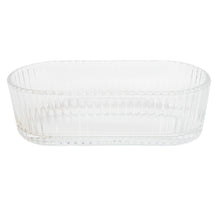 Schaaltje ovaal lines clear 17x8x5cm