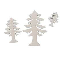 pb. 20 wooden trees/loose white 3/5/7 cm