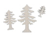 pm. 20 wooden trees/loose white 3/5/7 cm
